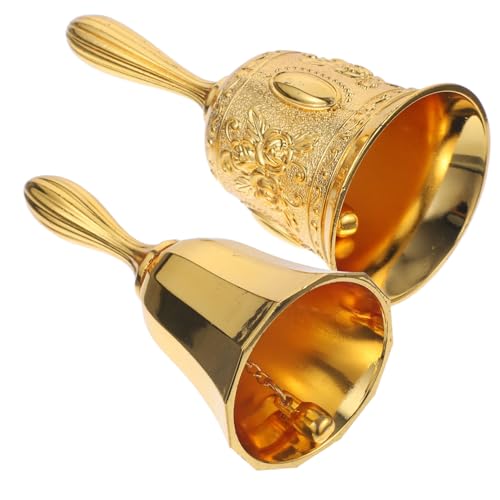 KAILIKETIY 2 Stück Vintage Dinner Bell aus Kupferlegierung mit Griff Multifunktionale Service und Tischglocke für Restaurant Bar Hochzeit Weihnachten und Dekoration KAILIKETIY 2 Stück Vintage Dinner Bell aus Kupferlegierung mit Griff Multifunktionale Service und Tischglocke für Restaurant Bar Hochzeit Weihnachten und Dekoration von KAILIKETIY