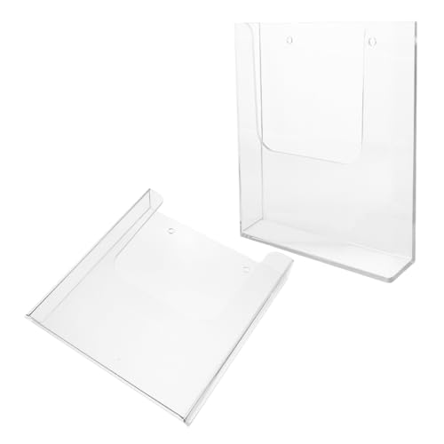 KAILIKETIY 2 Stück Wandmontierter Dokumentenhalter Teilig Eleganter Prospektständer für Broschüren Magazine und Kataloge Effiziente Organisation und Einfache Installation für Büro und Schule von KAILIKETIY