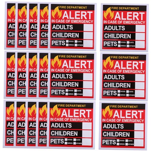 KAILIKETIY 20 Blatt Notfallwarnaufkleber für Haustiere und Menschen Fensteretiketten für Schnelle Rettungseinsätze Einfache Handhabung für Feuerwehr und Rettungsdienste KAILIKETIY 20 Blatt Notfallwarnaufkleber für Haustiere und Menschen Fensteretiketten für Schnelle Rettungseinsätze Einfache Handhabung für Feuerwehr und Rettungsdienste von KAILIKETIY