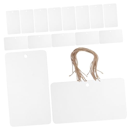 KAILIKETIY 20 Sätze Acryl Etiketten für Körbe DIY Beschriftungsetiketten Leere Hängende Tags für Küche zur Organisation von Schränken und Bastelbedarf von KAILIKETIY