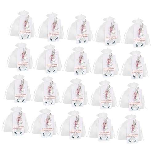 KAILIKETIY 20 Sätze Schlüsselanhänger mit Schutzengel Anhängern und Aufbewahrungstaschen Leichte Praktische Taschenanhänger als Dankeschön Geschenk für Ärzte und Pflegepersonal für Schlüssel von KAILIKETIY