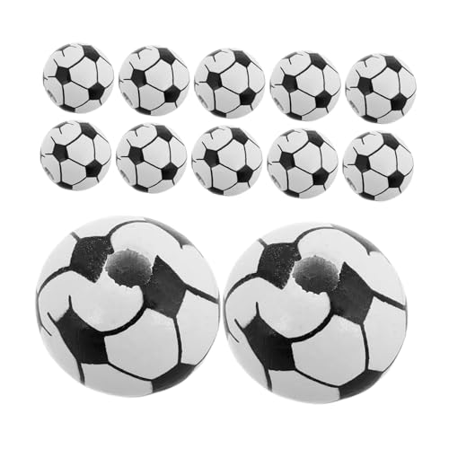 KAILIKETIY 20 Stück Fußball Holzperlen für Schmuckherstellung Sportliche Bastelperlen für Armbänder und Diy Projekte Kinderfreundliche für Handwerksideen KAILIKETIY 20 Stück Fußball Holzperlen für Schmuckherstellung Sportliche Bastelperlen für Armbänder und Diy Projekte Kinderfreundliche für Handwerksideen von KAILIKETIY