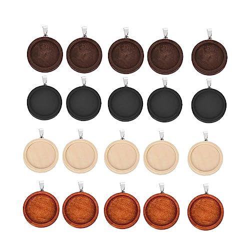 KAILIKETIY 20 Stück Teiliges Holzanhänger mit Edelstahlaufhängung Runde Schmuckbasis für DIY Ohrringe und Halsketten Stabile Holzunterlage in Rot Natur Schwarz für Damenzeit KAILIKETIY 20 Stück Teiliges Holzanhänger mit Edelstahlaufhängung Runde Schmuckbasis für DIY Ohrringe und Halsketten Stabile Holzunterlage in Rot Natur Schwarz für Damenzeit von KAILIKETIY