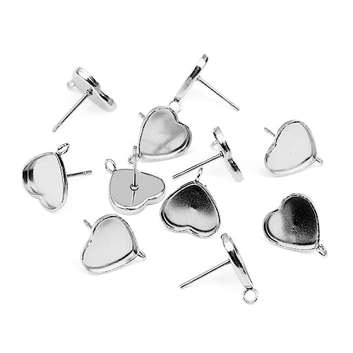 KAILIKETIY 20 Stück Teiliges Ohrstecker Rohlinge Herzförmige DIY Ohrstecker Basis Schmuckzubehör für Damen zum Schmuck Selber Machen und Basteln KAILIKETIY 20 Stück Teiliges Ohrstecker Rohlinge Herzförmige DIY Ohrstecker Basis Schmuckzubehör für Damen zum Schmuck Selber Machen und Basteln von KAILIKETIY