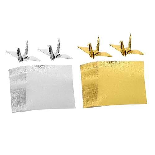 KAILIKETIY 200 Blatt Glänzendes Origami Papier Einseitig Silber Gold für DIY Bastelprojekte Faltpapier für Handarbeiten Geeignet für Feiern und Dekorationen KAILIKETIY 200 Blatt Glänzendes Origami Papier Einseitig Silber Gold für DIY Bastelprojekte Faltpapier für Handarbeiten Geeignet für Feiern und Dekorationen von KAILIKETIY