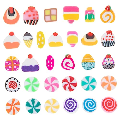 KAILIKETIY 200 Stück Frucht Design Polymer Clay Perlen Bunte DIY Schmuckperlen für Armbänder und Bastelprojekte Frucht Bonbon von KAILIKETIY