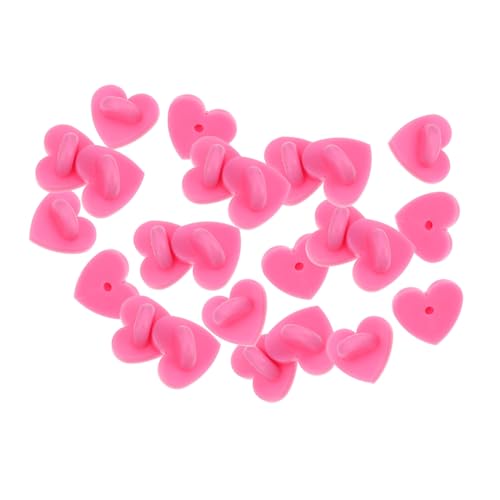 KAILIKETIY 200 Stück Pinke Herzförmige Gummi Anstecknadel Rückseiten Pin Backs Badges Buckle für DIY Basteln und Schmuckherstellung Stabile Befestigung Langlebig KAILIKETIY 200 Stück Pinke Herzförmige Gummi Anstecknadel Rückseiten Pin Backs Badges Buckle für DIY Basteln und Schmuckherstellung Stabile Befestigung Langlebig von KAILIKETIY