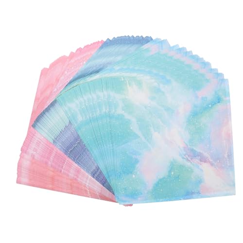 KAILIKETIY 200Blätter Buntes Aquarell Origami Papier Quadratisch Doppelseitig DIY Bastelpapier für Erwachsene für Kreative Projekte und Kindergartenunterricht von KAILIKETIY
