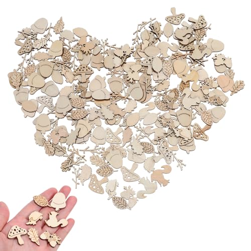 KAILIKETIY 200Stücke Holztiere und Holzscheiben für Handwerk Unvollendetes Holzhandwerk Kreative DIY Deko Verschiedene Tiere und Pflanzenformen für Bastelprojekte und Persönliche KAILIKETIY 200Stücke Holztiere und Holzscheiben für Handwerk Unvollendetes Holzhandwerk Kreative DIY Deko Verschiedene Tiere und Pflanzenformen für Bastelprojekte und Persönliche von KAILIKETIY