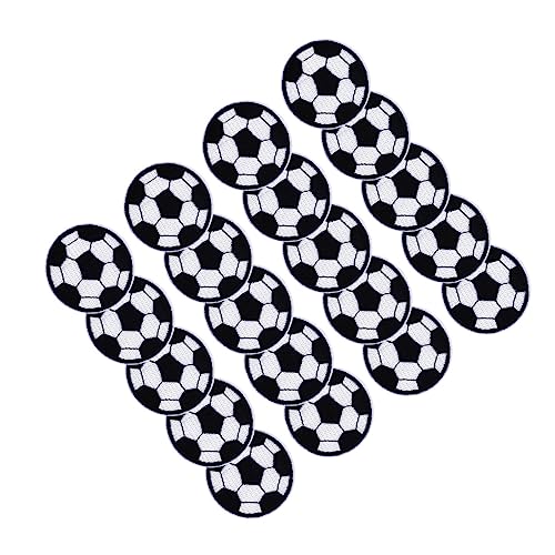 KAILIKETIY 20Stücke DIY Fußball Patches Gestickte Applikationen für Kleidung Langlebig zum Reparieren und Dekorieren von Jeans Taschen und Kunsthandwerk von KAILIKETIY