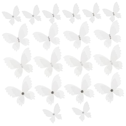 KAILIKETIY 20Stücke DIY Schmetterlinge Patches für Hochzeitskleid Dekoration Doppellagige Spitzenapplikationen mit Perlen für Brautkleider und Bastelprojekte KAILIKETIY 20Stücke DIY Schmetterlinge Patches für Hochzeitskleid Dekoration Doppellagige Spitzenapplikationen mit Perlen für Brautkleider und Bastelprojekte von KAILIKETIY