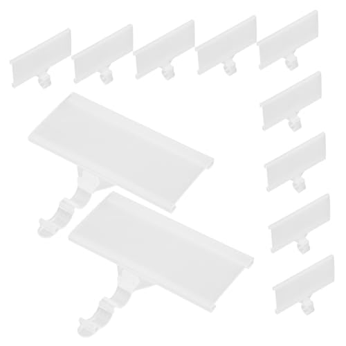 KAILIKETIY 20Stücke Etikettenhalter für Regale Stabiler für Supermärkte Geschäfte Einfach zu Bedienen Preisetiketten Clips für Lagerregale von KAILIKETIY
