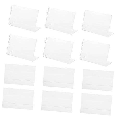 KAILIKETIY 20Stücke Förmige Transparente Acryl Preisschildhalter für Einzelhandel Restaurants und Ausstellungen Installieren und Vielseitig Verwendbar von KAILIKETIY