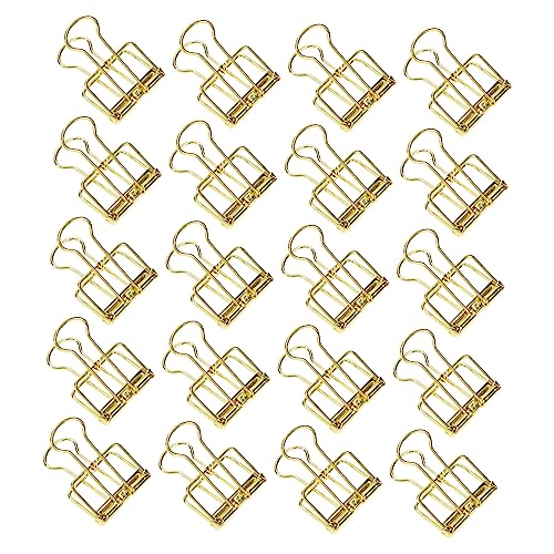 KAILIKETIY 20Stücke Goldene Hallow out Büroklammern aus Multifunktionale Bindemittelclips für Büro und Schule für Notizen Dokumente und Organisieren von Papieren KAILIKETIY 20Stücke Goldene Hallow out Büroklammern aus Multifunktionale Bindemittelclips für Büro und Schule für Notizen Dokumente und Organisieren von Papieren von KAILIKETIY