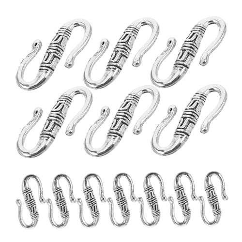 KAILIKETIY 20Stücke Hakenverschluss Tibetischem Silber Vintage Legierungsverschluss für DIY Schmuckherstellung für Armbänder und Leicht und Tragbar Klassisches KAILIKETIY 20Stücke Hakenverschluss Tibetischem Silber Vintage Legierungsverschluss für DIY Schmuckherstellung für Armbänder und Leicht und Tragbar Klassisches von KAILIKETIY