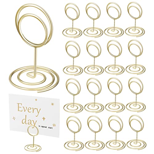 KAILIKETIY 20Stücke Tischkartenhalter aus Eleganter Fotohalter für Hochzeiten und Partys Vielseitig Einsetzbar und Namenskartenhalter Goldfarben von KAILIKETIY