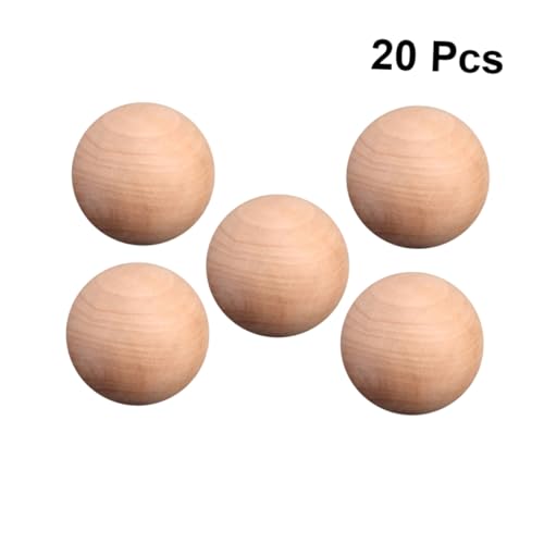 KAILIKETIY 20Stücke Unbemalte Holzkugeln DIY Zubehör für Bastelprojekte und Glatt für Personalisierte Accessoires KAILIKETIY 20Stücke Unbemalte Holzkugeln DIY Zubehör für Bastelprojekte und Glatt für Personalisierte Accessoires von KAILIKETIY