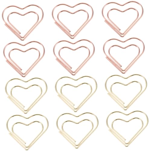 KAILIKETIY 24Stücke Herzförmige Büroklammern Roségold und Einzigartige Büroklammern für Memos und Notizen Robuste und Langlebige Büroartikel für Studenten und Bürobedarf KAILIKETIY 24Stücke Herzförmige Büroklammern Roségold und Einzigartige Büroklammern für Memos und Notizen Robuste und Langlebige Büroartikel für Studenten und Bürobedarf von KAILIKETIY