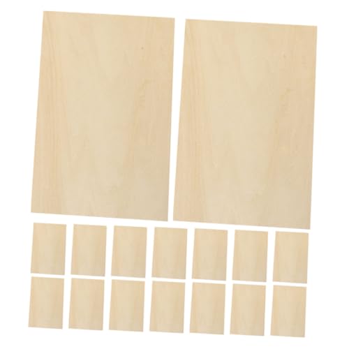 KAILIKETIY 24Stücke Holzplatten zum Basteln Lindenholz Vielseitig für DIY Dekoration Modellbau und Holzschnitzerei Geeignet für Malerei und Kreative Projekte von KAILIKETIY