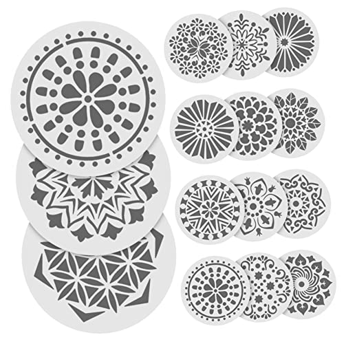 KAILIKETIY 24Stücke Malerei Schablonen DIY Mandala und Blumen Schablonen für Kreative Wandgestaltung Geeignet für Kunsthandwerk und Schulprojekte KAILIKETIY 24Stücke Malerei Schablonen DIY Mandala und Blumen Schablonen für Kreative Wandgestaltung Geeignet für Kunsthandwerk und Schulprojekte von KAILIKETIY