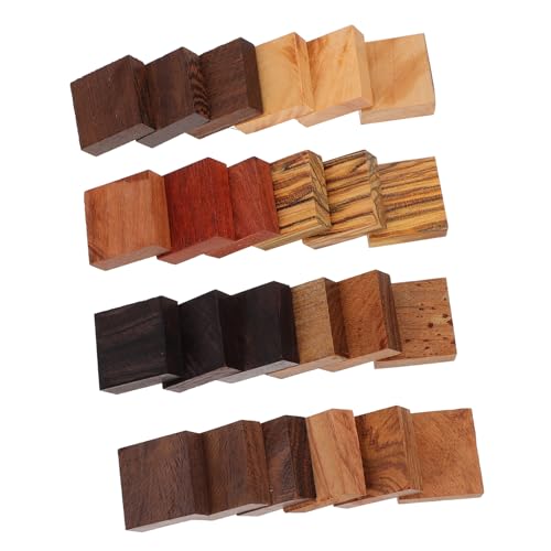 KAILIKETIY 24Stücke Rohlinge DIY Holzblock für Schmuck Herstellung Glatte Unbehandelte Holzblöcke zum Basteln für Handwerksprojekte von KAILIKETIY