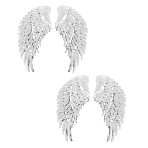 KAILIKETIY 2Paare Pailletten Flügel Aufnäher DIY Kleidung Patch für Bügelbilder zur Verschönerung und Reparatur von Kleidungsstücken KAILIKETIY 2Paare Pailletten Flügel Aufnäher DIY Kleidung Patch für Bügelbilder zur Verschönerung und Reparatur von Kleidungsstücken von KAILIKETIY