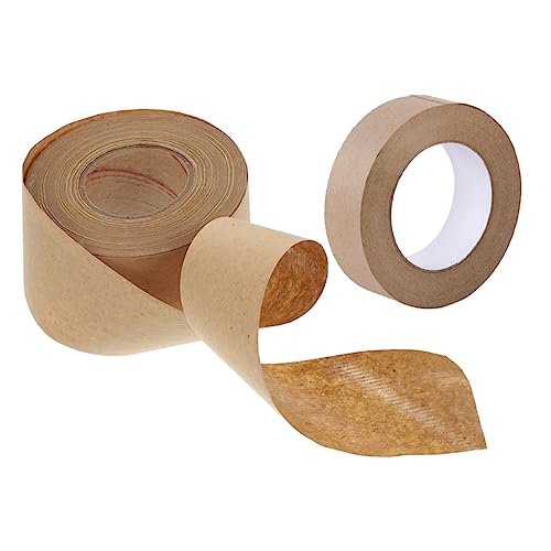 KAILIKETIY 2Rolle Wasseraktiviertes Kraftpapier Klebeband Umweltfreundliches Verpackungswerkzeug für DIY und Abdichtung Breit für Kartonboxen und von KAILIKETIY