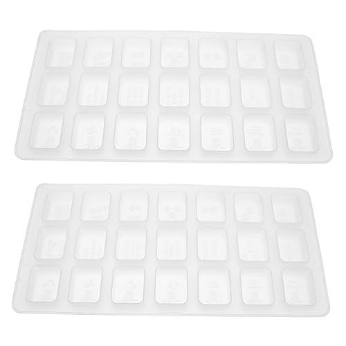 KAILIKETIY 2Stücke Hohe Spiegelform Silikon DIY Mahjong Form für Kreative Handwerksprojekte Robust und Langlebig für Epoxidharz und Schmuckherstellung von KAILIKETIY