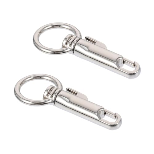 KAILIKETIY 2Stücke Metall Schlüsselanhänger Clips mit Drehmechanismus für DIY Handtaschen Haustierleinen und Bastelprojekte Robuste Schnallen für Sicheren Halt und Einfache Nutzung von KAILIKETIY