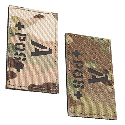 KAILIKETIY 2Stücke Reflektierender Blutgruppen Patch im Camouflage Design für Taktische Ausrüstung Praktische Kennzeichnung für Notfälle Langlebig und Robust von KAILIKETIY