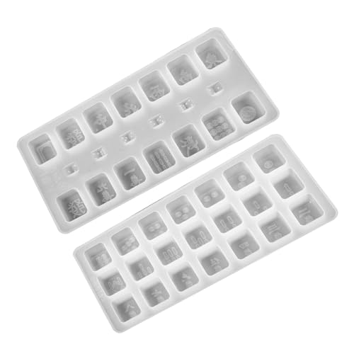 KAILIKETIY 2Stücke Silikon Mahjong und Würfelformen für DIY Epoxidharz Kunsthandwerk Hohe Elastizität Gestaltungsmöglichkeiten Kompatibel mit Verschiedenen Gussmaterialien von KAILIKETIY