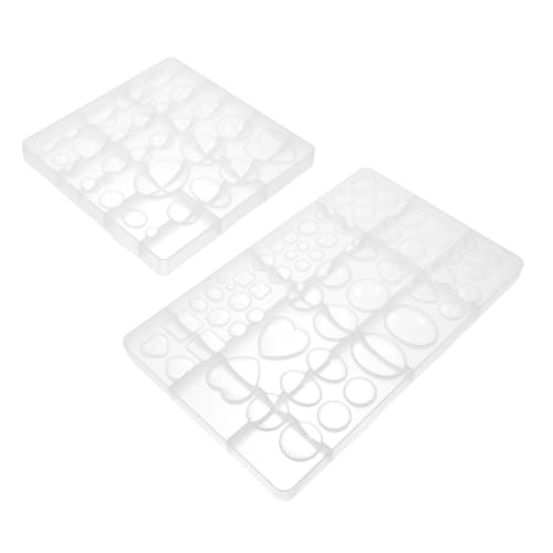 KAILIKETIY 2Stücke Silikonform für Cabochons DIY Schmuckherstellung für Epoxidharz Ohrringe Wiederverwendbare Gießform Sicherem Silikon für Kreative Anhängergestaltung von KAILIKETIY