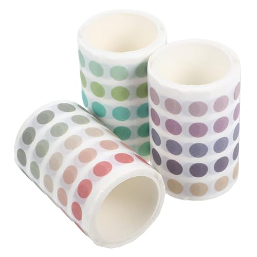KAILIKETIY 3 Rollen Washi Tape Aufkleber Runde Punkte Selbstklebende Etiketten Rosé Vanille und Minze für Planer Scrapbooking und Kreative Projekte Leicht Abnehmbar Großzügige für Unzählige KAILIKETIY 3 Rollen Washi Tape Aufkleber Runde Punkte Selbstklebende Etiketten Rosé Vanille und Minze für Planer Scrapbooking und Kreative Projekte Leicht Abnehmbar Großzügige für Unzählige von KAILIKETIY