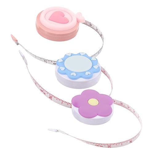 KAILIKETIY 3 Stück Macaron Maßband Schneidermaße Einziehbares Körpermaßband Kleidung Dekoratives Maßband Mini Maßband Maßband Zum Nähen Stoffmaßband Damen Weiches Pvc von KAILIKETIY