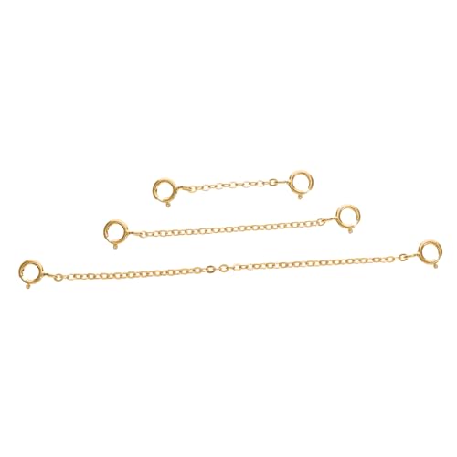 KAILIKETIY 3 Stück Sterlingsilber Verlängerungsketten Armband Halskette Extender Schmuck DIY Zubehör Verstellbar Klassisch Elegant KAILIKETIY 3 Stück Sterlingsilber Verlängerungsketten Armband Halskette Extender Schmuck DIY Zubehör Verstellbar Klassisch Elegant von KAILIKETIY