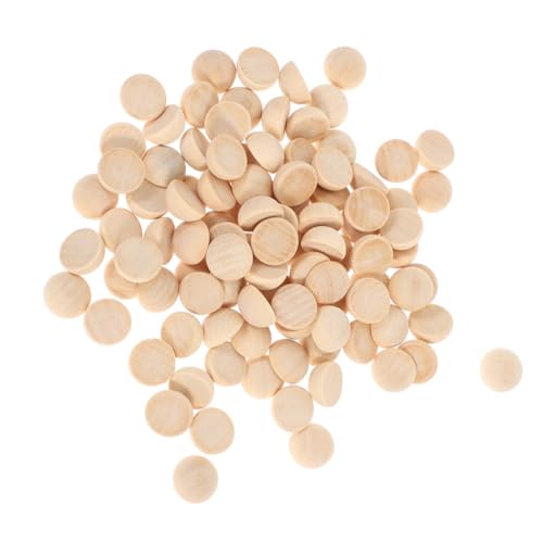 KAILIKETIY 300 Stück Holzperlen Halbperlen zum Basteln Glatte Oberfläche Stabile Holzhalbkugeln für Schmuck Partydeko DIY Handwerk Holzperlen Auffädeln Holzbeads von KAILIKETIY