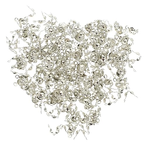 KAILIKETIY 300Stücke Crimpperlen Silberne Knotenabdeckungen für Schmuckherstellung für Armbänder und Langlebiges Material für DIY Projekte von KAILIKETIY