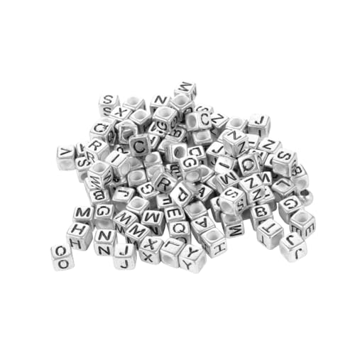 KAILIKETIY 300Stücke DIY Buchstabenperlen Acryl Quadratische für Armbänder Perlen für Handgemachten Schmuck und DIY Projekte von KAILIKETIY