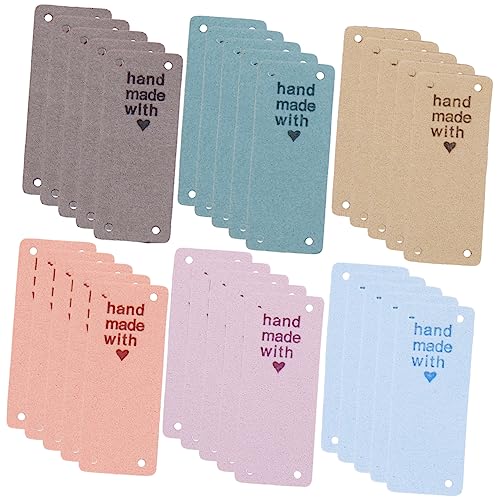 KAILIKETIY 30Stücke Handgefertigte Stricketiketten Aus Mikrofaser Für Kreative Nähprojekte Kleidungsetiketten Für Beutel Für DIY Und Personalisierte von KAILIKETIY