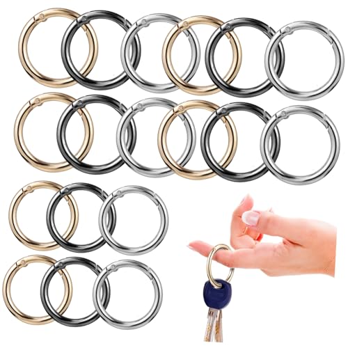 KAILIKETIY 30Stücke Runde Karabiner Clips O Ringe Snap Clip Haken für Schlüsselanhänger Taschen Handtaschen Bastelprojekte KAILIKETIY 30Stücke Runde Karabiner Clips O Ringe Snap Clip Haken für Schlüsselanhänger Taschen Handtaschen Bastelprojekte von KAILIKETIY