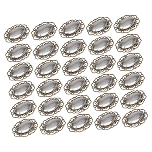 KAILIKETIY 30Stücke Vintage Brosche mit Glasdome für DIY Schmuckherstellung Antikbraune Metallplatte für Bastelprojekte und Personalisierte Accessoires von KAILIKETIY
