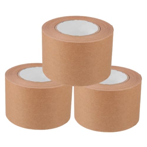 KAILIKETIY 3Rollen Kraftpapier Klebeband Stark Haftend Beschreibbar Verpacken für Bilderrahmen und DIY Geschenkverpackungen von KAILIKETIY