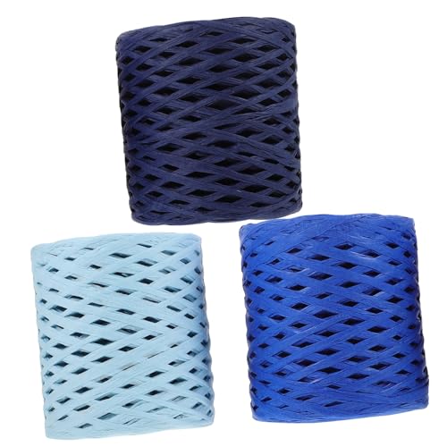 KAILIKETIY 3Rollen Raffia Papierband und Dekorative Papierschnur für DIY Geschenkverpackung Basteln und Kreativprojekte Handgewebte Bastschnur KAILIKETIY 3Rollen Raffia Papierband und Dekorative Papierschnur für DIY Geschenkverpackung Basteln und Kreativprojekte Handgewebte Bastschnur von KAILIKETIY