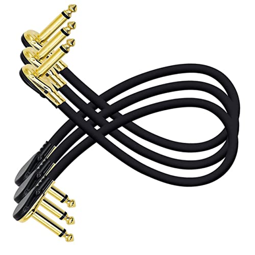 KAILIKETIY 3Stücke Gitarren Patchkabel Kabel für Gitarren und Pedale Stecker Kupferkabel für Gitarre Zubehör für Musikliebhaber und Auftritte von KAILIKETIY