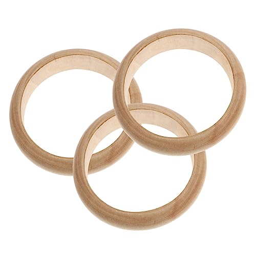 KAILIKETIY 3Stücke Holzringe Für DIY Projekte Handgefertigte Naturholzringe Ohne Farbe Für Basteln Lackkunst Und Dekorationen Langlebiges Material Für Vielseitige KAILIKETIY 3Stücke Holzringe Für DIY Projekte Handgefertigte Naturholzringe Ohne Farbe Für Basteln Lackkunst Und Dekorationen Langlebiges Material Für Vielseitige von KAILIKETIY