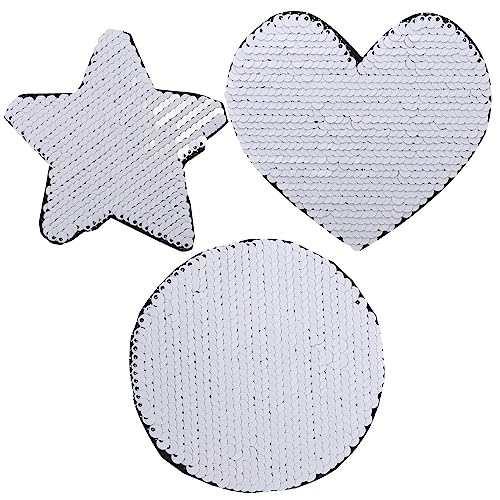 KAILIKETIY 3Stücke Pailletten Patches Glitzer Aufnäher zum Aufbügeln für DIY Kleidung Herz und Stern Design für Kreative Bastelprojekte und Persönliche Dekoration KAILIKETIY 3Stücke Pailletten Patches Glitzer Aufnäher zum Aufbügeln für DIY Kleidung Herz und Stern Design für Kreative Bastelprojekte und Persönliche Dekoration von KAILIKETIY