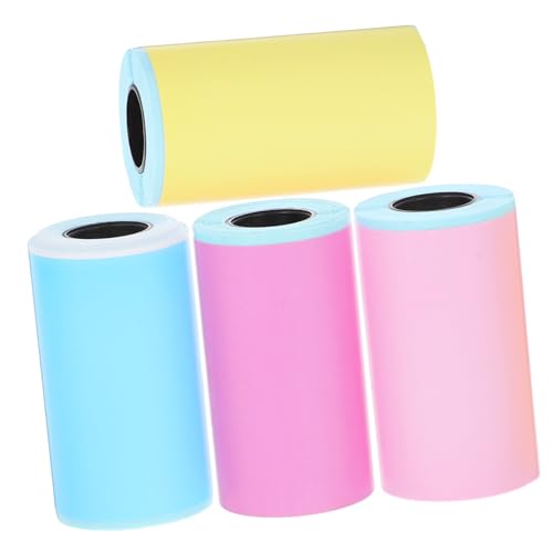 KAILIKETIY 4 Rollen Mini Thermodrucker Aufkleber Selbstklebende Etiketten Farben Blau Gelb für Preisetiketten Flaschenetiketten und Ölresistent für Vielseitige Anwendungen KAILIKETIY 4 Rollen Mini Thermodrucker Aufkleber Selbstklebende Etiketten Farben Blau Gelb für Preisetiketten Flaschenetiketten und Ölresistent für Vielseitige Anwendungen von KAILIKETIY