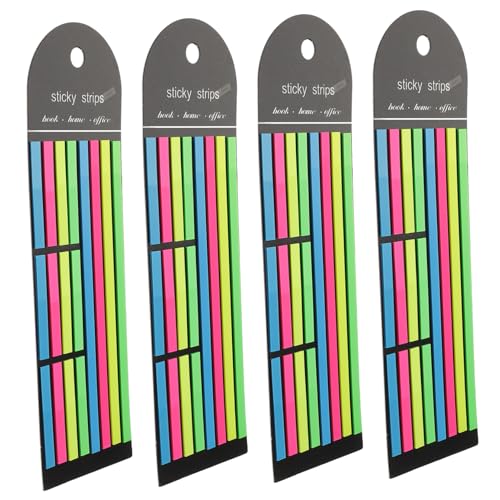 KAILIKETIY 4 Stück Teiliges Fluoreszierende Haftstreifen für Bücher Lange und Kurze Schmale Index tabs Haftende Wiederverwendbare Markierungsstreifen für Textmarker Farbige Schreibzettel KAILIKETIY 4 Stück Teiliges Fluoreszierende Haftstreifen für Bücher Lange und Kurze Schmale Index tabs Haftende Wiederverwendbare Markierungsstreifen für Textmarker Farbige Schreibzettel von KAILIKETIY
