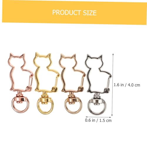 KAILIKETIY 40 Stück Teiliges Metall Katzenkopf Schnapphaken in Gold Silber Roségold und Gold DIY Schlüsselanhänger Clips Einfach zu Montierende Vielseitige Dekoration für Schlüssel Rucksäcke KAILIKETIY 40 Stück Teiliges Metall Katzenkopf Schnapphaken in Gold Silber Roségold und Gold DIY Schlüsselanhänger Clips Einfach zu Montierende Vielseitige Dekoration für Schlüssel Rucksäcke von KAILIKETIY
