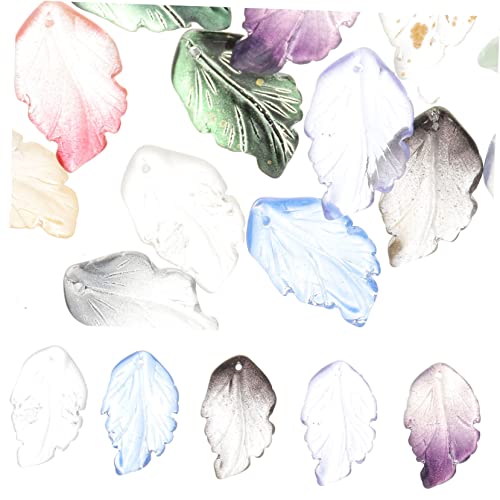 KAILIKETIY 40Stücke DIY Blattcharms Robuste und Langlebige Schmuckanhänger für Ohrringe und Bastelarbeiten Blattformdesign für Vielseitige von KAILIKETIY